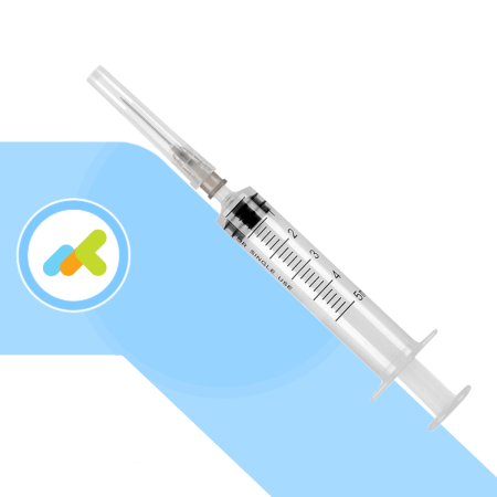 Benefis Siringhe Sterili Monouso 5ml | con Ago 22G e Cono Centrale | 100 Pezzi