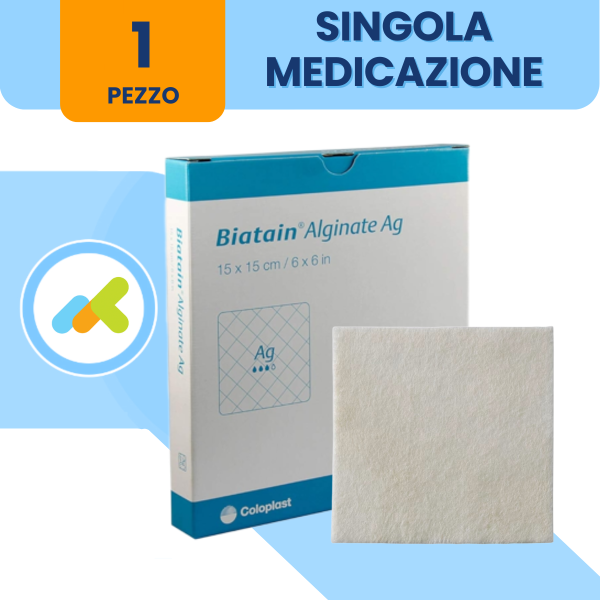 Biatain Alginate Ag | Medicazione con Alginato e Argento | 1 pezzo