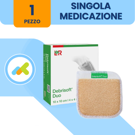 Debrisoft® Duo | Pad di Sbrigliamento 2 in 1 per Ferite Acute e Croniche