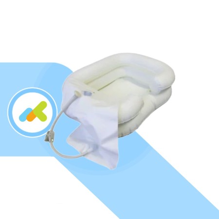 Kit Lavaggio Capelli Gonfiabile per Allettati | Vaschetta con Scarico