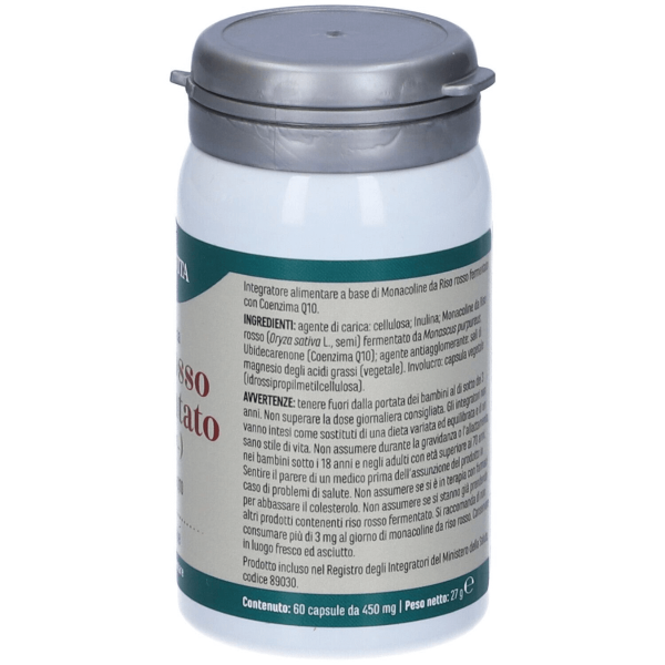 Erba Vita Riso Rosso Fermentato | Integratore di Monacoline e Coenzima Q10 | 60 Capsule