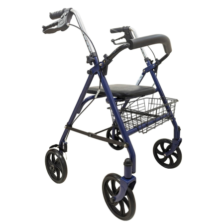 Roller Pieghevole RO10 in Acciaio Blu con 4 Ruote | Termigea | Portata 130 kg