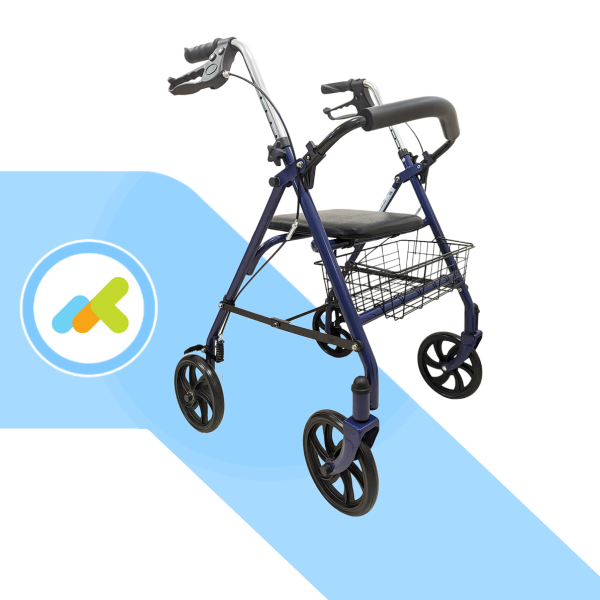 Roller Pieghevole RO10 con Sedile e Freni, 4 ruote |Stabilità e Comfort fino a 130 kg