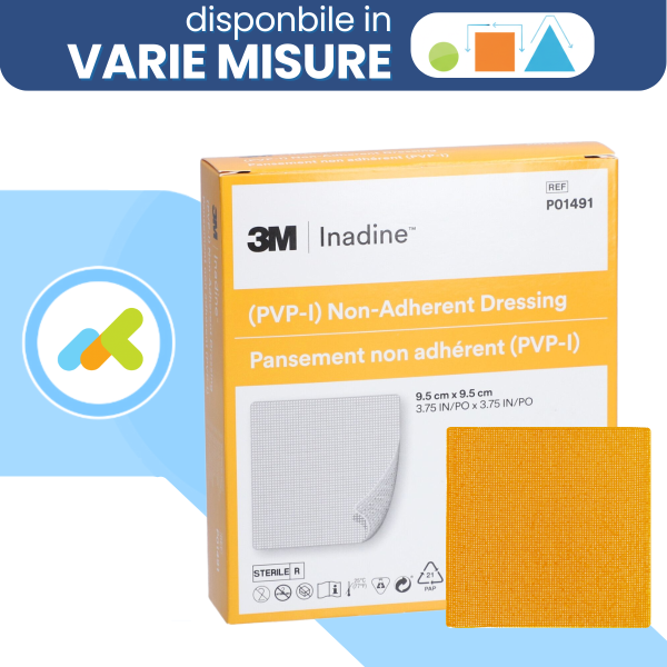 Inadine Medicazione Iodio Povidone | Ferite Infette e Ustioni | 10pz