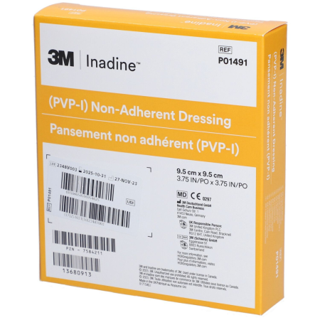 Inadine Medicazione Iodio Povidone | Ferite Infette e Ustioni | 10pz
