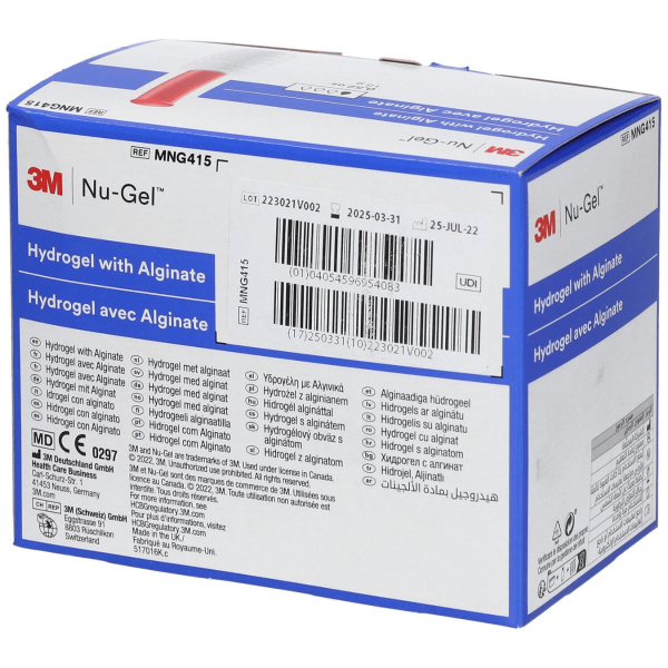 Nu-Gel 15g | Idrogel Sterile con Alginato | Trattamento Avanzato di Tessuti Necrotici | 10 Pezzi