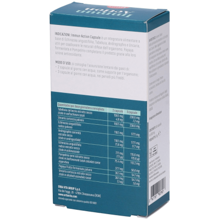 Immun Action Capsule: Integratore Difese Immunitarie | Echinacea Uncaria Tabebuia | 60 Capsule