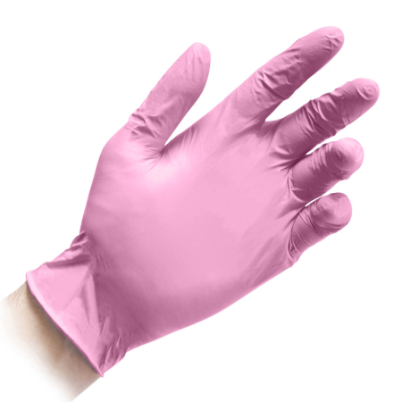 Reflexx N82 | Guanti in Nitrile Rosa Ultrasottili Professionali | Senza Polvere | 100 Pezzi 2