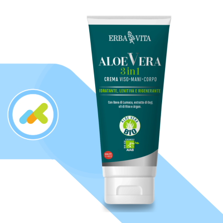 Erba Vita Aloe Vera BIO Crema 3in1 Viso, Mani, Corpo 200 ml