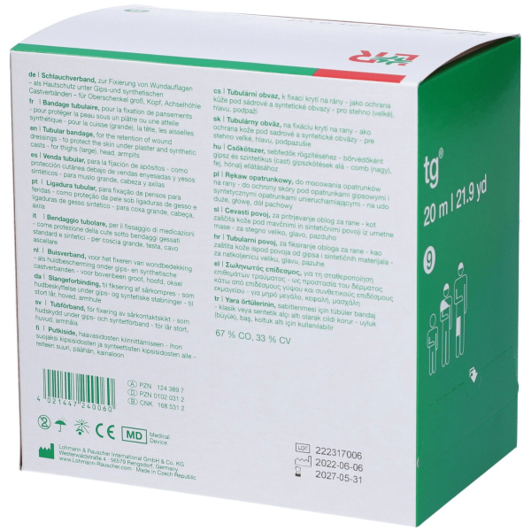 L&R Maglia Tubolare Sintetica | Sottogesso Elastico e Fissaggio Medicazioni