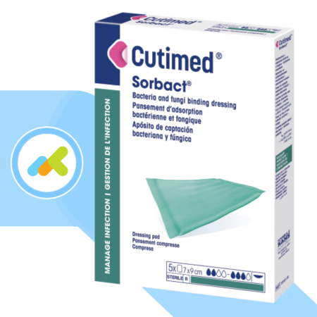 Cutimed Sorbact Garza | Medicazione Antibatterica | 5 Pezzi 2