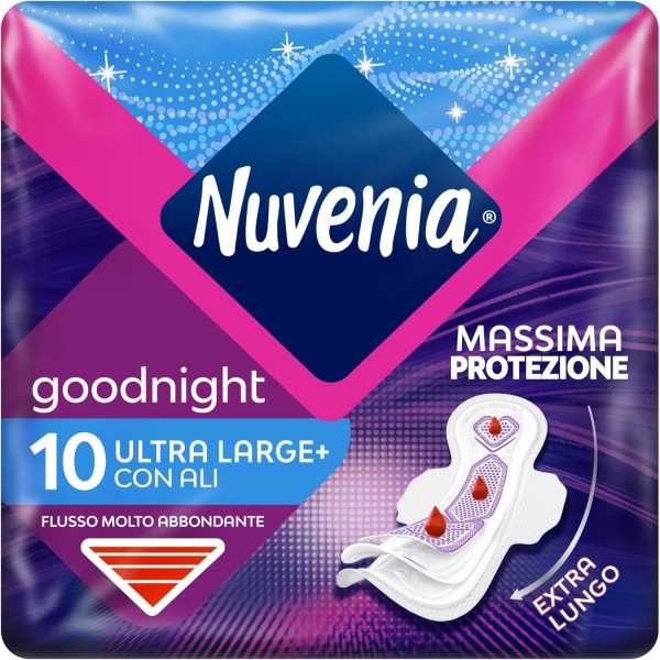 Nuvenia Goodnight assorbenti ultra sottile notte con ali 10pz