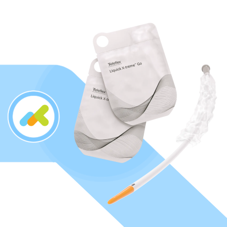 Liquick X-treme™ Go Catetere Intermittente Pocket |  Lunghezza 40 cm | Punta ergothan | 2 fori, sfalsati