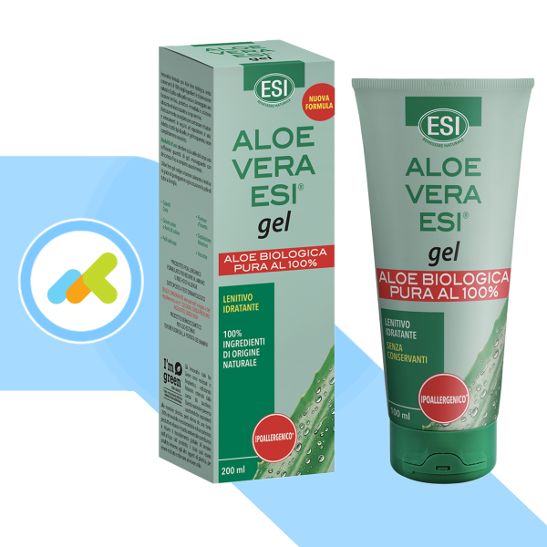 ESI Aloe Vera Gel | Aloe Biologica Pura Idratante e Nutriente |200ml