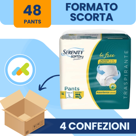 Mutandine Assorbenti | Serenity SoftDry Pants Extra | 12 pezzi