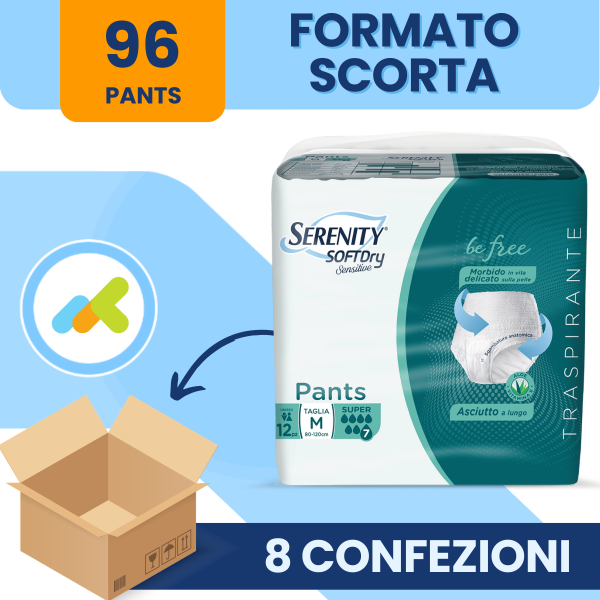 Mutandine Assorbenti | Serenity SoftDry Pants Super | 12 pezzi