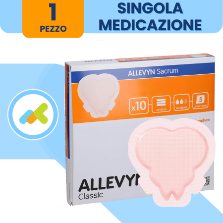 Allevyn Sacrum | Medicazione Adesiva per Area Sacrale | Alto Assorbimento | 1 pezzo