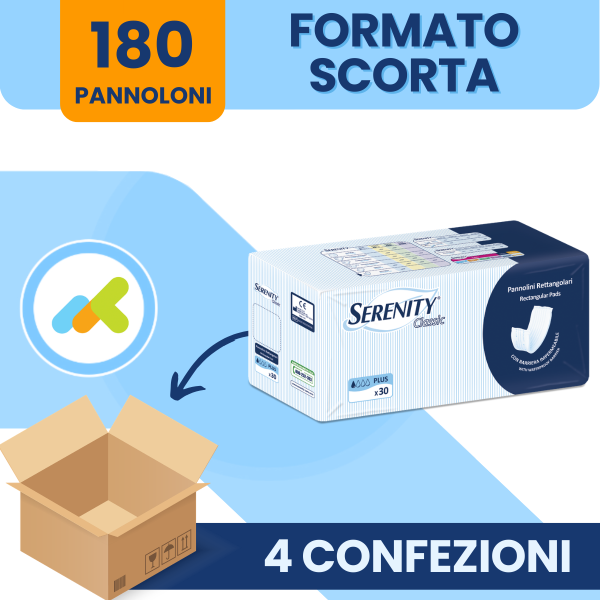 Serenity Classic | Pannolone Rettangolare con Barriera Mini | 30 pezzi