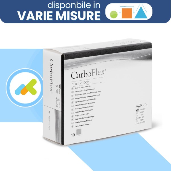 CarboFlex® Medicazione con Carbone Attivo |Per Ferite Maleodoranti