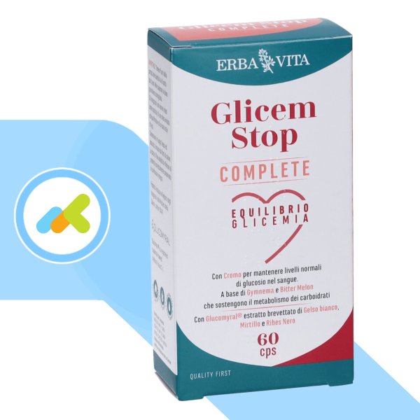 Erba Vita Glicem Stop Complete Integratore per il Controllo della Glicemia 60 Capsule
