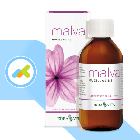 Erba Vita Malva Mucillagine 200ml Integratore Alimentare Lenitivo ed Emolliente