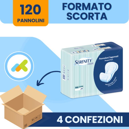Pannolone Sagomato Serenity Classic Super | Incontinenza Moderata