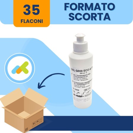 Gel liquido trasparente per ultrasuoni e luce pulsata in flacone 260ml formato scorta