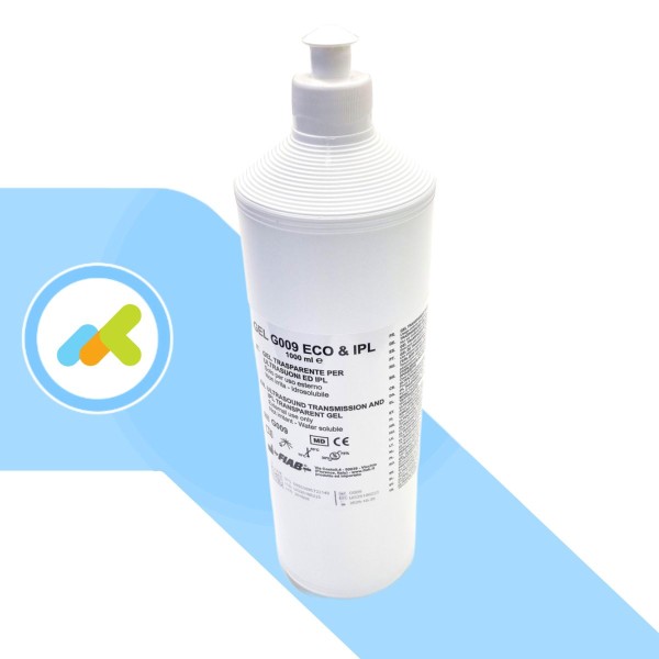 Gel liquido trasparente per ultrasuoni e luce pulsata in flacone 1 Lt