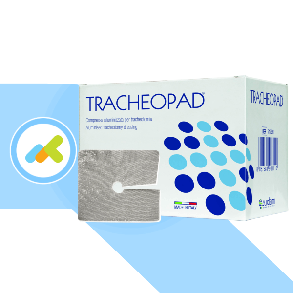 Tracheopad Compressa per Tracheotomia 8x9,3 | Metalline per Tracheostomia | 100 Pezzi