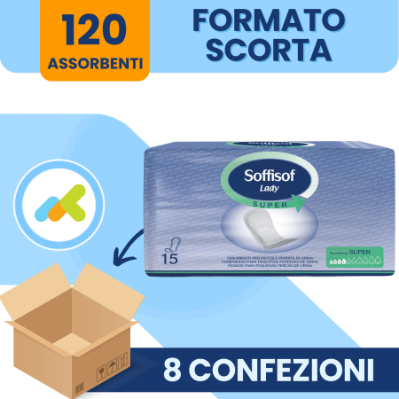 Soffisof Lady Classic Super | Assorbenti Femminili per Incontinenza leggera | 15 pezzi 2