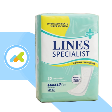 Lines Specialist Assorbenti Sagomati Super 30 pezzi