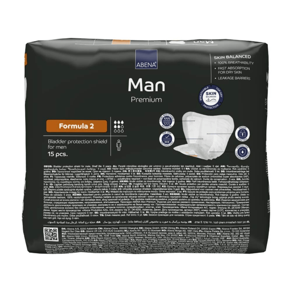 Abena Man Premium Formula 2: Assorbenti Maschili per un Benessere Senza Compromessi 15 pezzi