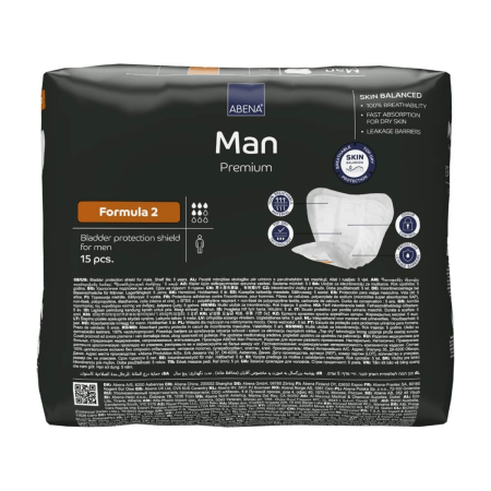 Abena Man Premium Formula 2: Assorbenti Maschili per un Benessere Senza Compromessi 15 pezzi