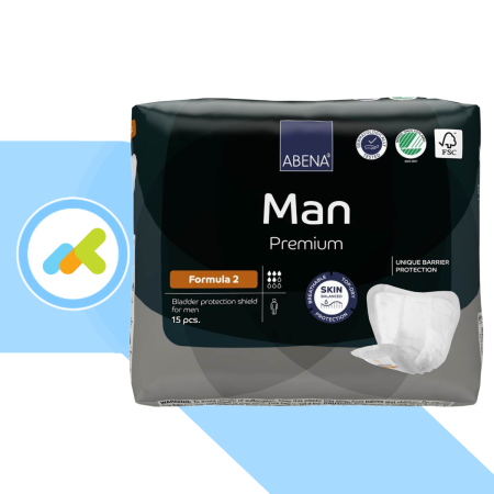 Abena Man Premium Formula 2: Assorbenti Maschili per un Benessere Senza Compromessi 15 pezzi