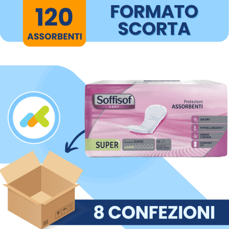 Soffisof Lady Super Assorbenti Femminili per Incontinenza 15 pezzi Protezione e Comfort 2