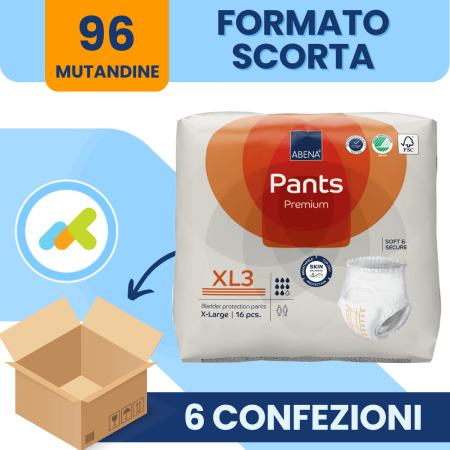 Abena Pants XL: Mutandine Assorbenti per Incontinenza Elevata 16 pezzi
