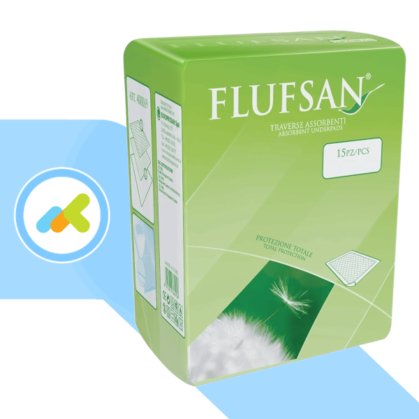 Flufsan Traverse Rimboccabili 80x180 | Protezione Efficace per Incontinenza | 15 pezzi