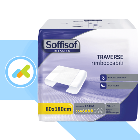 Soffisof Classic Traverse 80x180: Massima Protezione con Assorbenza Extra 7 Gocce 30 Pezzi