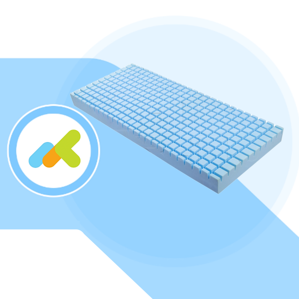 Materasso antidecubito in poliuretano ventilato a cubetti Polimed senza fodera