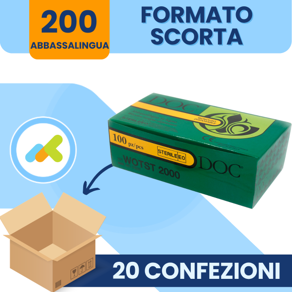 DOC Abbassalingua Sterili in Legno | 100 pz Monouso Professionali