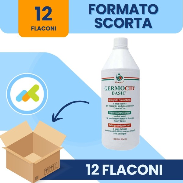 Germocid Basic 750 ml | Detergente Disinfettante per Dispositivi Medici Non Invasivi