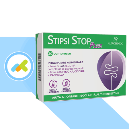 Stipsi Stop Plus | Integratore con Erbe Officinali | per Benessere e Regolarità Intestinale | 30 compresse
