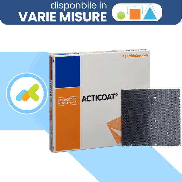 Acticoat: Medicazione Antimicrobica Multistrato con Argento Nanocristallino 1 pezzo
