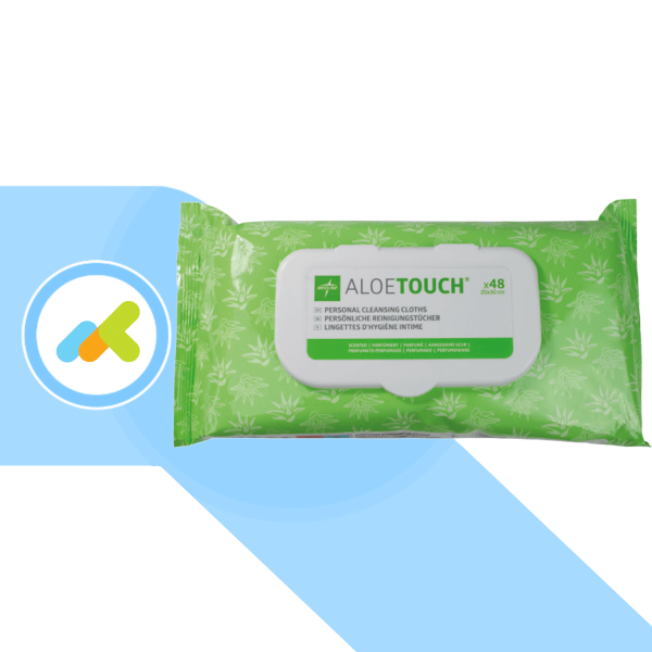 Medline AloeTouch Salviette imbevute  | Detersione Delicata e Sicura per la Pelle | 48 pz