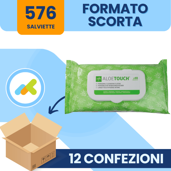 Medline AloeTouch Salviette imbevute  | Detersione Delicata e Sicura per la Pelle | 48 pz