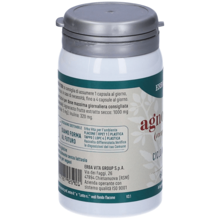 Erba Vita Agnocasto Integratore Naturale per l'Equilibrio del Ciclo e il Benessere Femminile 60 capsule