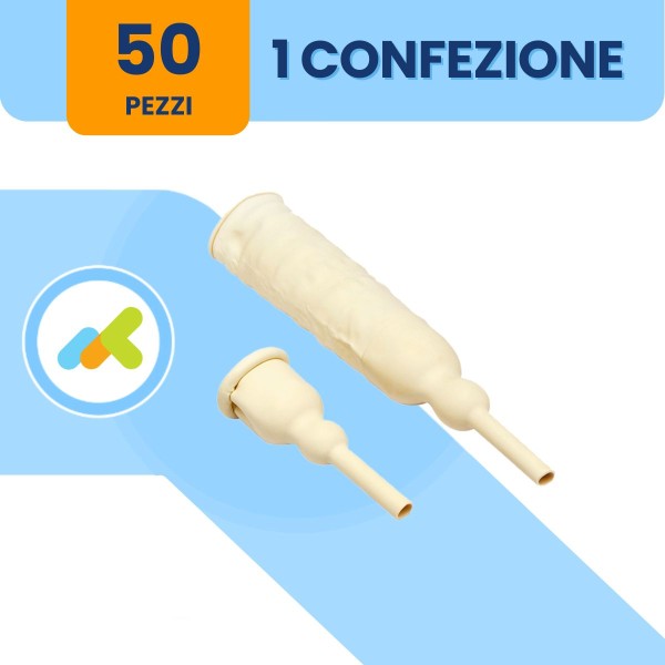 Catetere Esterno Maschile in Lattice per Incontinenza - Confezione 50 Pezzi