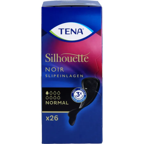 TENA Silhouette Noir Normal | Proteggi Slip Discreti | 26 pezzi