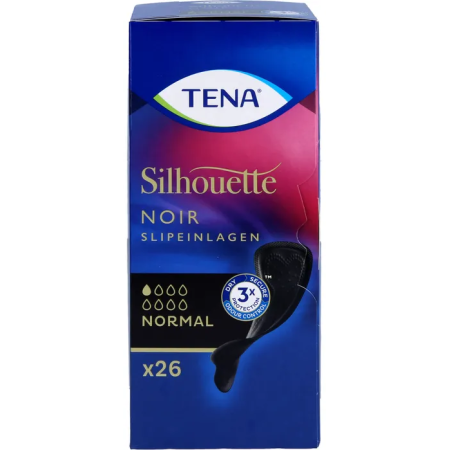 TENA Silhouette Noir Normal | Proteggi Slip Discreti | 26 pezzi
