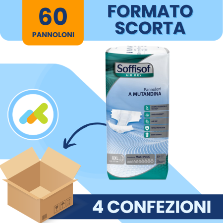 Soffisof AirDry Maxi Plus XXL | Pannoloni 10 Gocce (15 pz)